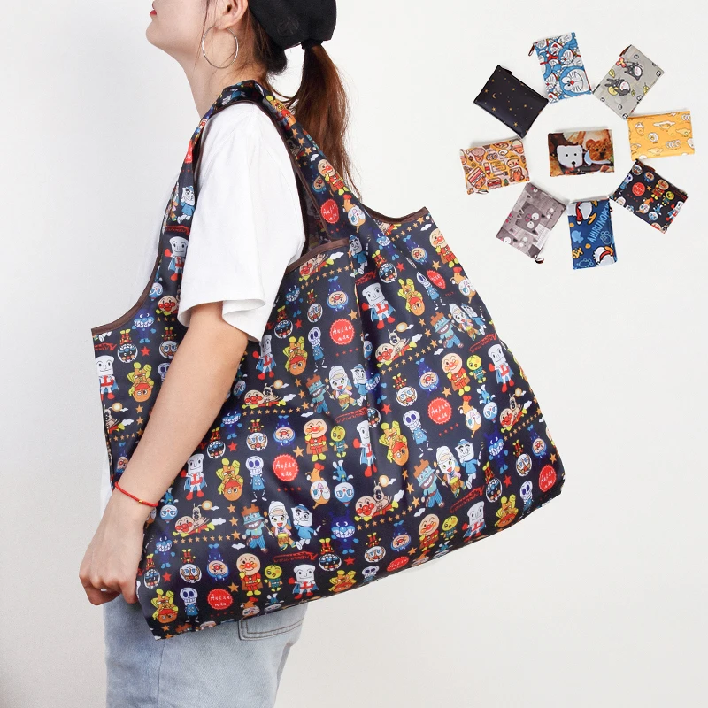 Good Value Handbags Tote Large-Capacity-Storage-Bags Eco-Friendly Folding Printing New-Fashion Pouch 4000162741317