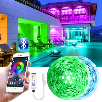 

30M 25M Led strip light rgb 5050 2835 RGB 5M 10M LED Lights for Room BluetoothControll DC12LED Light Strip RGB Tape Neon Ribbon