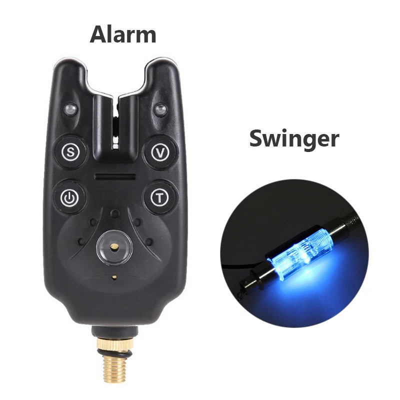 

Carp Alarm Fishing Bite Alarm And Swinger Set Adjustable Tone Volume Sensitivity Sound Fishing Bite Alarm Resistant Fish Tackle
