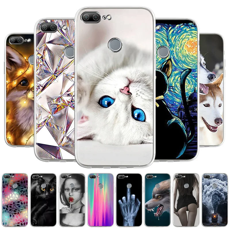 3D DIY окрашенный чехол для телефона huawei honor 9 Lite силиконовый прозрачный Футляр