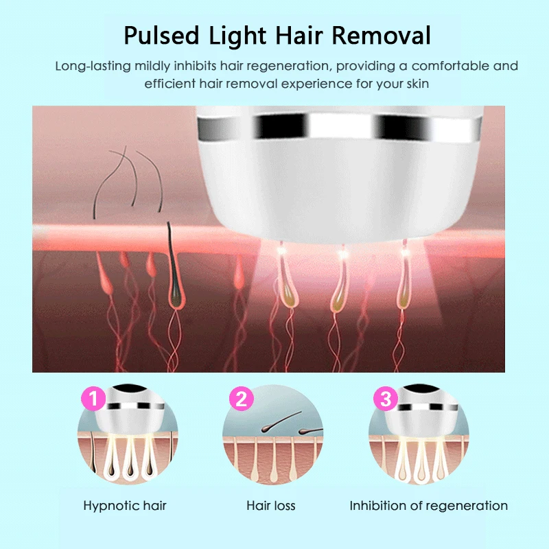 Mini Handheld Laser Epilator Depilador Facial Permanent Hair Removal Device Laser Hair Remover Machine 350000 Flashes