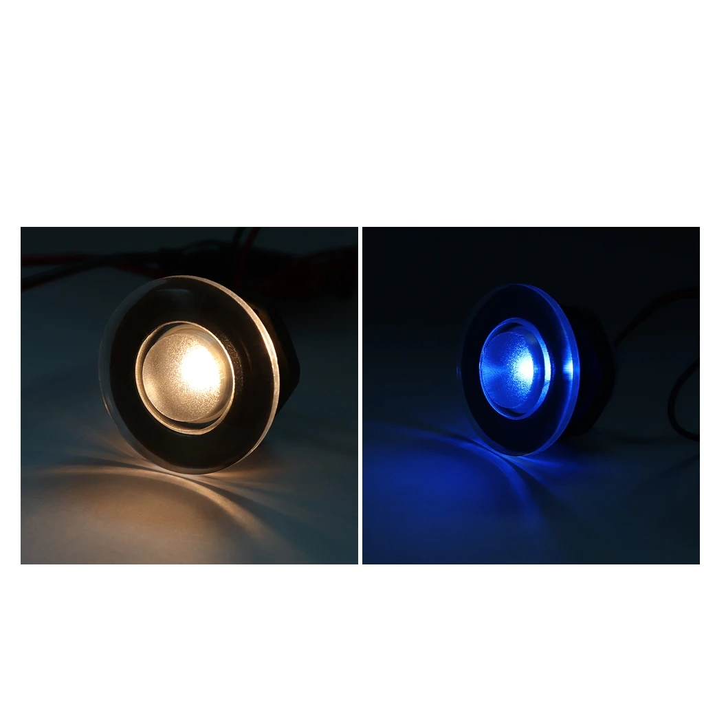 2-pack Waterproof Marine Boat Yacht LED Deck Step Stair Decor Lights 12V