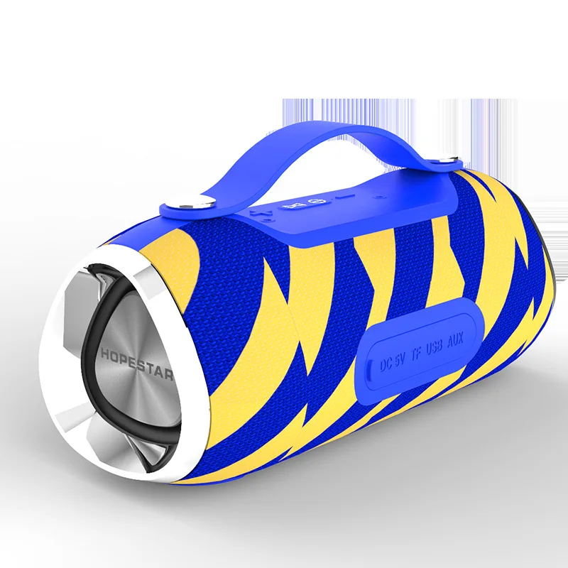 HOPESTAR H40 Открытый водонепроницаемый bluetooth динамик портативный 3D стерео сабвуфер Mp3 плеер динамик FM радио TF USB беспроводной Звук - Цвет: H40 Yellow blue