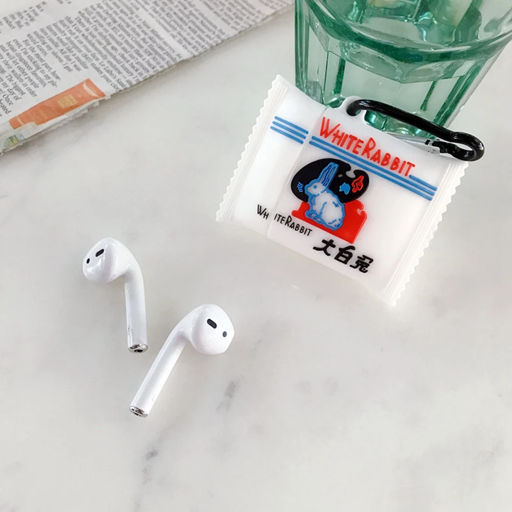 Роскошный чехол с 3D милым рисунком для Airpods Pro, чехол с Белым Кроликом, карамельный чехол, Bluetooth, чехол для наушников, для AirPods 2, силиконовый чехол