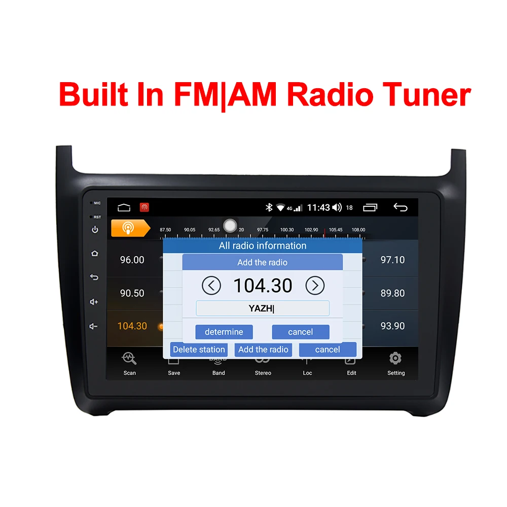 YAZH Android 8,1 4 Гб 64 ГБ Автомобильный блок радио для VolksWagen POLO 2012 2013 с Bluetooth 5,0 SWC gps 4G sim-карта