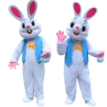

Easter Vest Rabbit Cartoon Doll Costume Walking Mascot Carnival Party Stage Show Performance Animal Outfit Halloween Cosplay