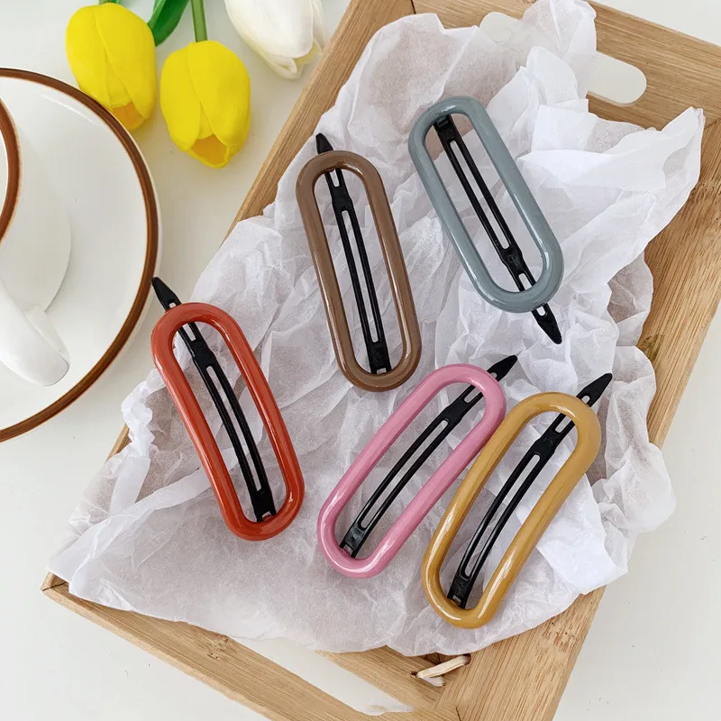 Fashion Oval Candy Color Hairpins Women Lady Hair Clips Pin Barrette Accessories For Girls Hair Ornament Tool Hairgrip Headdress