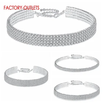 

Best Promotion 925 Sterling Silver Necklace For Women Luxury Link Choker Wedding Party Jewelry Accessory For Girls Wholesale