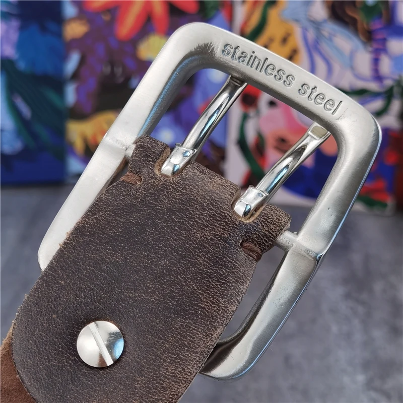 3,8 CM Doppel Pin Edelstahl Gürtel Schnalle Dicken Leder Gürtel Männer Luxus männer Gürtel Ceinture männer Leder gürtel Breite SBT0017 – Detail 34