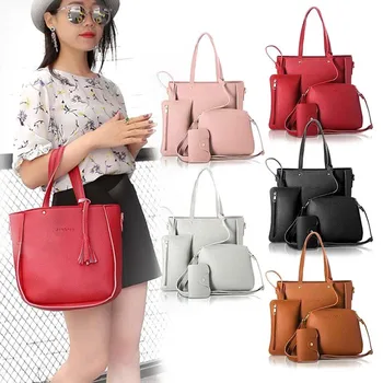 

Crossbody Bags For Women 4 PCS Woman Bag Shoulder Bag Messenger Bag Wallet Handbag Sac Main Femme luxury handbags
