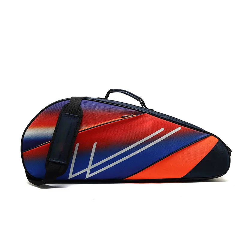 Наплечная Сумка для ракетки для бадминтона, утолщенная сумка для теннисной ракетки, водонепроницаемая, износостойкая, большая емкость, аксессуары для ракетки - Цвет: Colorful Orange