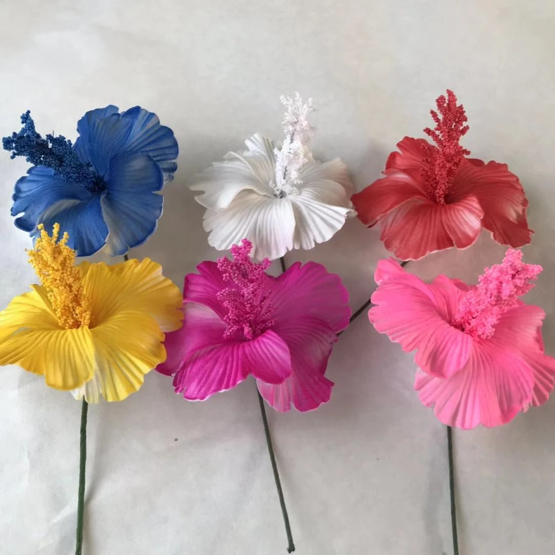 300 pces 8.5cm espuma flor havaiana hibiscus flor com hastes decoração de  casamento decoração para casa|Acessórios para cabelo (mulheres)| -  AliExpress