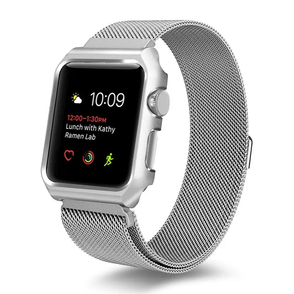 Миланский Браслет Нержавеющая сталь ремешок для часов замена 40 мм Apple Watch серии