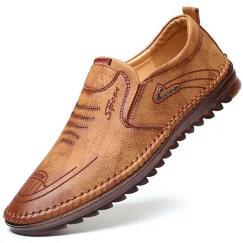 

Leather shoes men 100% leather new driving peas men's casual shoes breathable non-slip men's shoes sneakers formal dresses