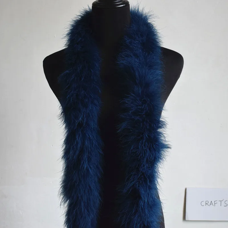 Navy blue 2 м пушистый супер качество Турция перо вниз шарф DIY вечернее/карнавальный костюм/вечернее боа шаль 11 цветов - Цвет: Navy blue