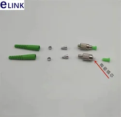 ELINK-kits de conectores de fibra FC/APC, 1000 piezas FC/UPC con férula de cerámica preensamblada verde SM MM 3,0mm 2,0 0,9, accesorio óptico