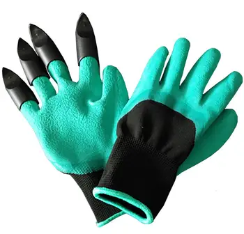 

1 Pair Garden Gloves 4 ABS Plastic Garden Rubber Gloves With Claws Quick Easy to Dig and Plant For Digging Planting Plant flower