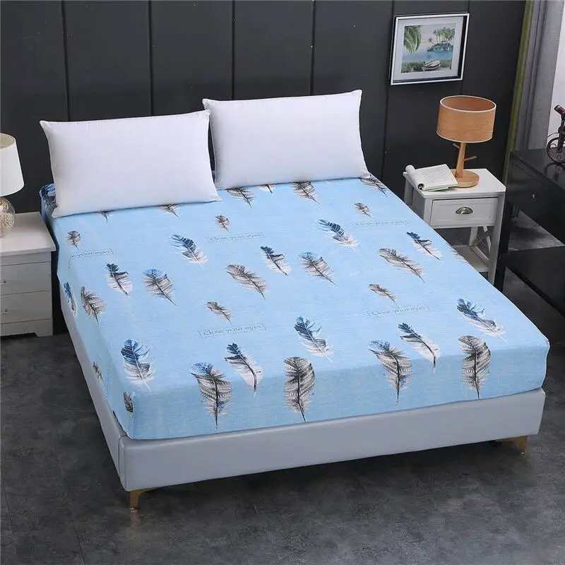 LAGMTA 1 pc 100% Polyester Sheet Mattress Cover Bed Sheet Printing Fitted Sheet Four Corners With Elastic 5