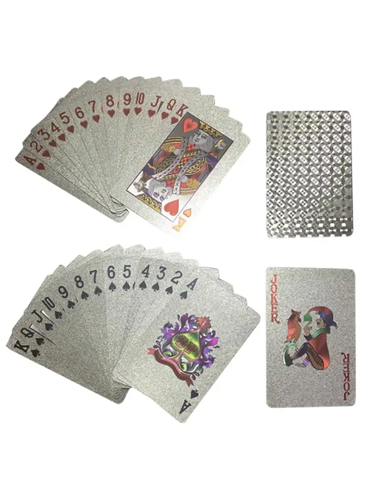 24K золотые игральные карты пластиковый Покер Игра колода фольга Pokers пакет волшебные карты Водонепроницаемая карта Подарочная коллекция игровая доска игра