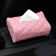 Черный Кожаный Автомобильный тканевый ящик ручной работы для шитья бумажных салфеток 16,5x11x7 см