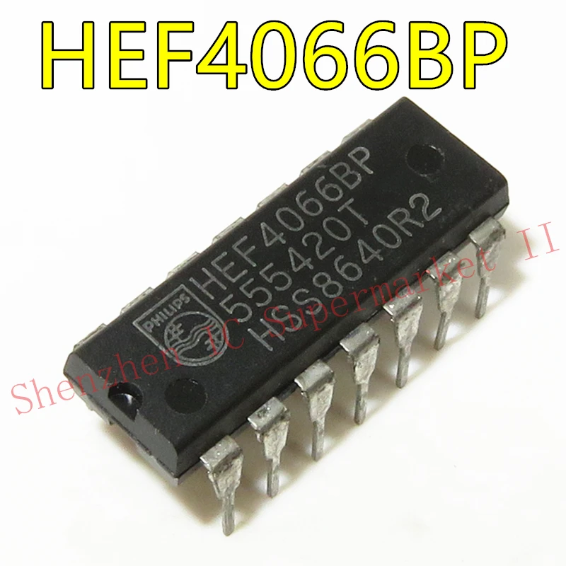 1 шт./лот HEF4066BP 4066 DIP-14 Quad однополюсный однобросковый аналоговый переключатель |