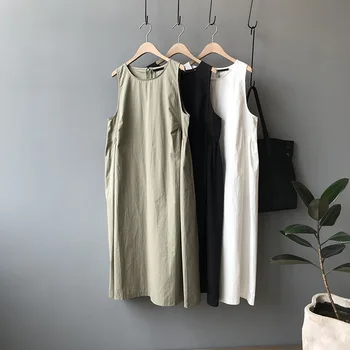 

Fashion influx new sleeveless dress summer and autumn temperament was thin large size Korean vest dress skirt maternity dress