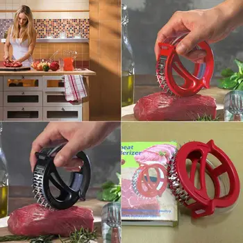 

Steak Meat Tenderizer Tool Pork Chicken Steel Blade Kitchen Barbeq Manual Cookin