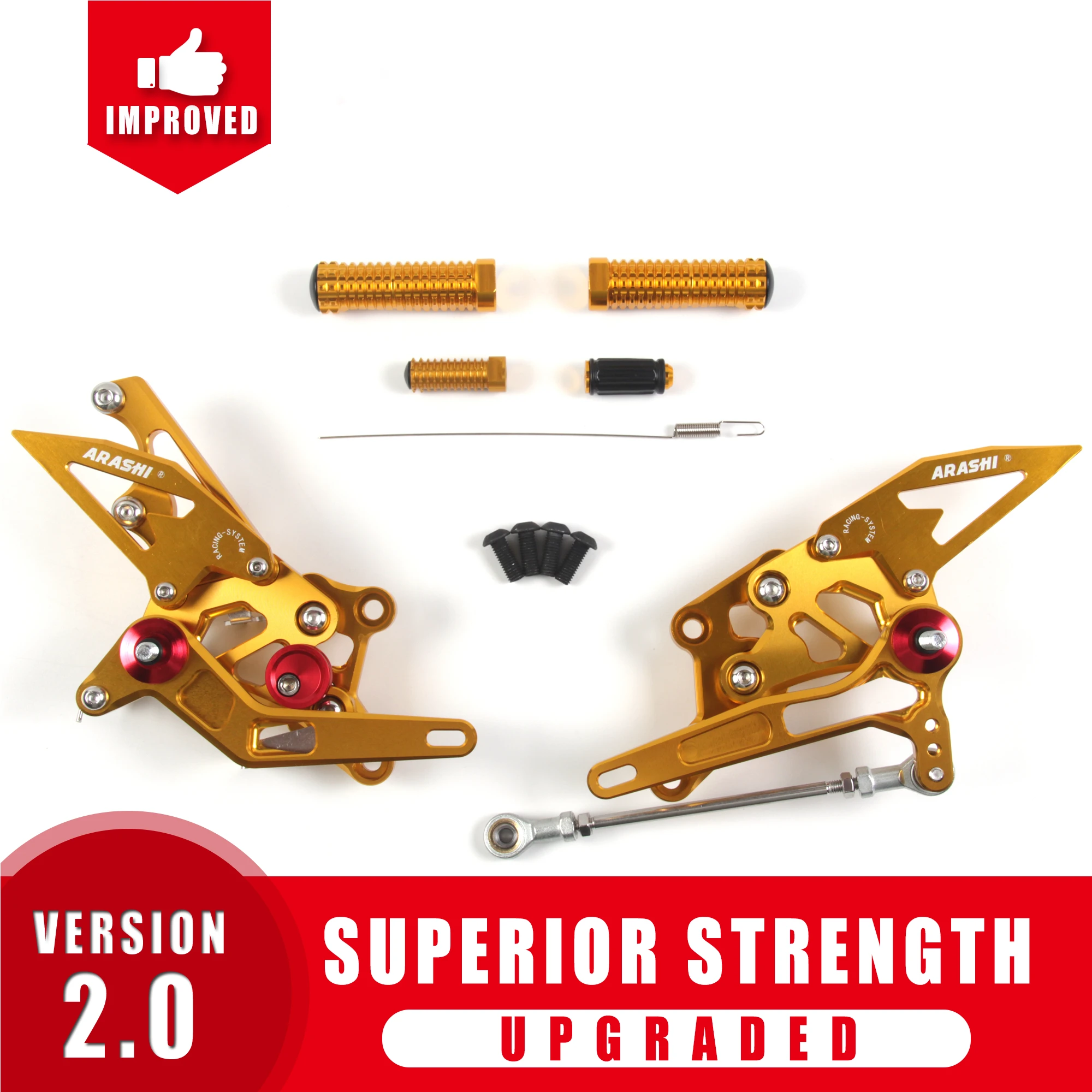 Регулируемые подножки Arashi для YAMAHA R3 R25 YZF R3 R25- подножки задние наборы Rearsets алюминиевый Райдер CNC