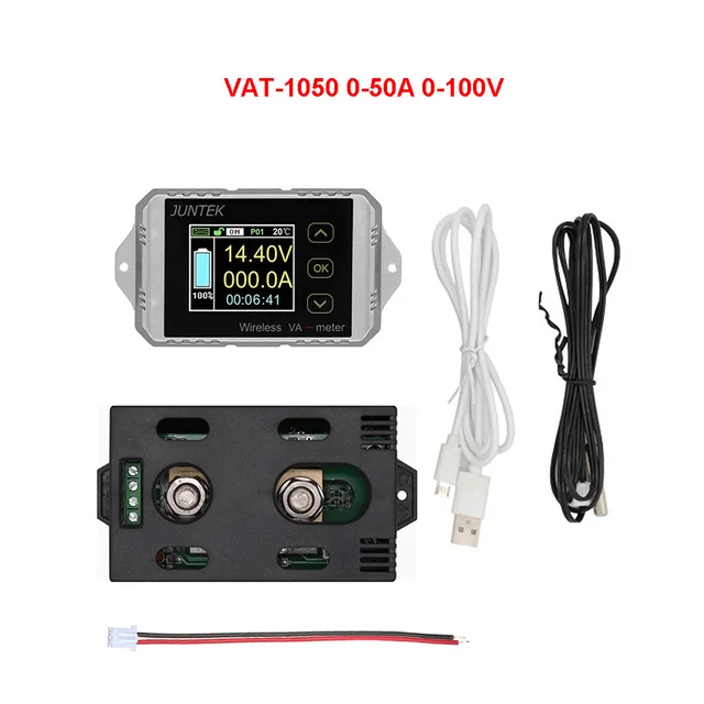 جهاز قياس قدرة البطارية VAT1300 VAT-1200 100 فولت 300A لاسلكي مقياس التيار  الكهربائي فولتميتر مقياس قدرة البطارية 12 فولت 24 فولت 48 فولت مقياس شاشة  ملونة - AliExpress أدوات
