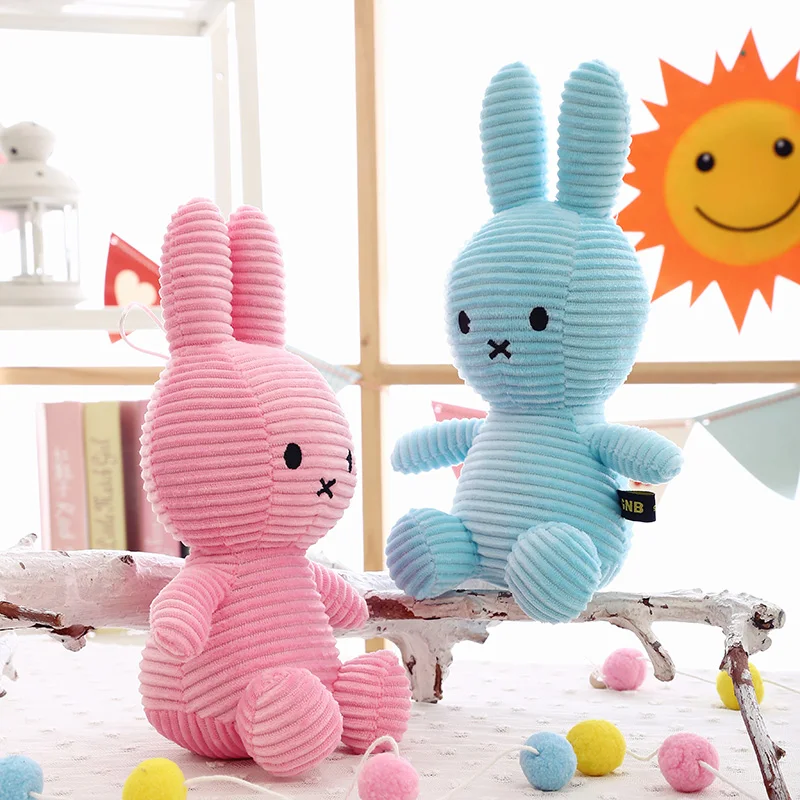 

30CM Cartoon Rabbit Plush Toy Filled Animal Striped Bunny Doll Child Girl Birthday Christmas Gift Easter