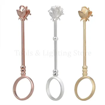 

Lady Elegant Retro Smoking Ring Band Romantic Rose Flower Shelf Cigarette Holder Hand Free Gamer Helper Fashion Jewelry