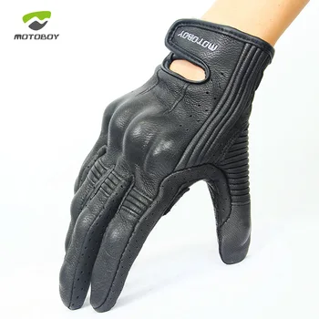 

MOTOBOY Knight Motorbike Gloves Motorcycle Riding Glove Off-road Protection Made of Goat leather Anti-fall breathable sheepskin