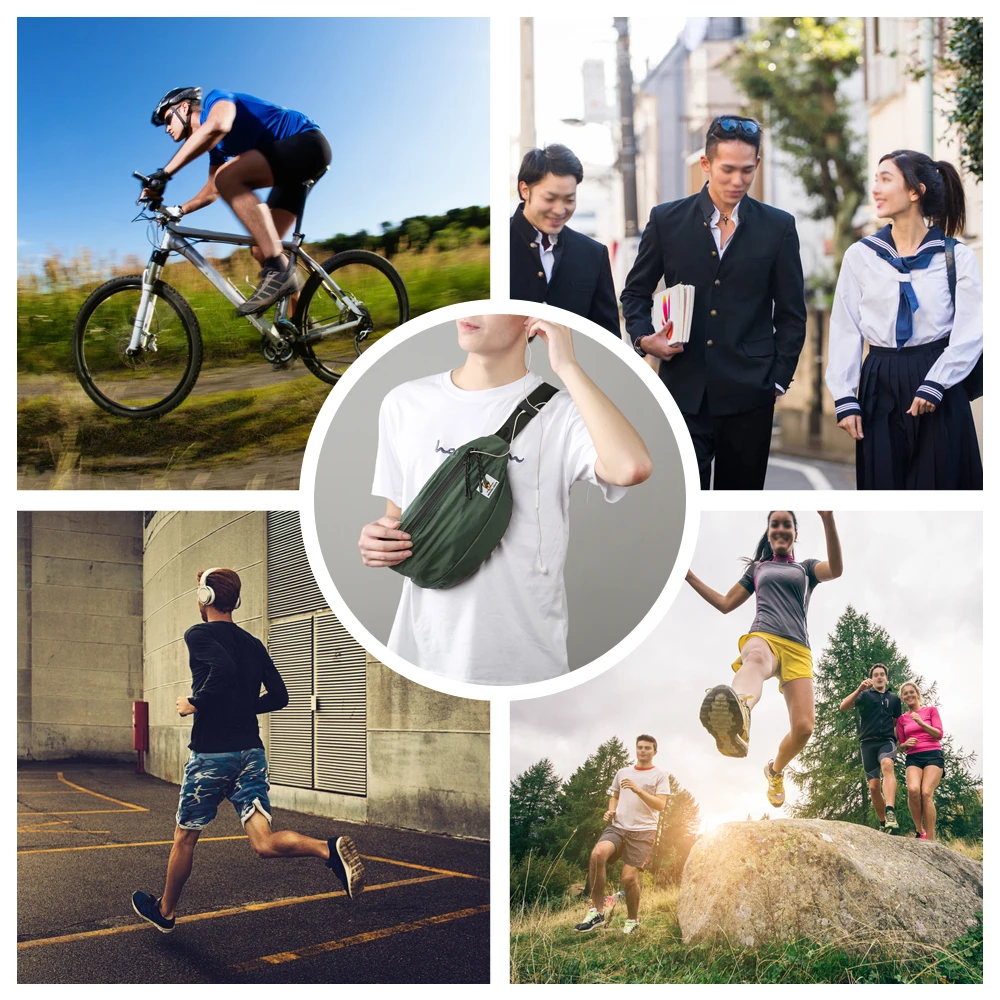 NEW Waist Pack Bag 6.5L Pack Men Women Waist Bag Belt Chest Handbag for Workout Travel Casual Running Hiking Cycling