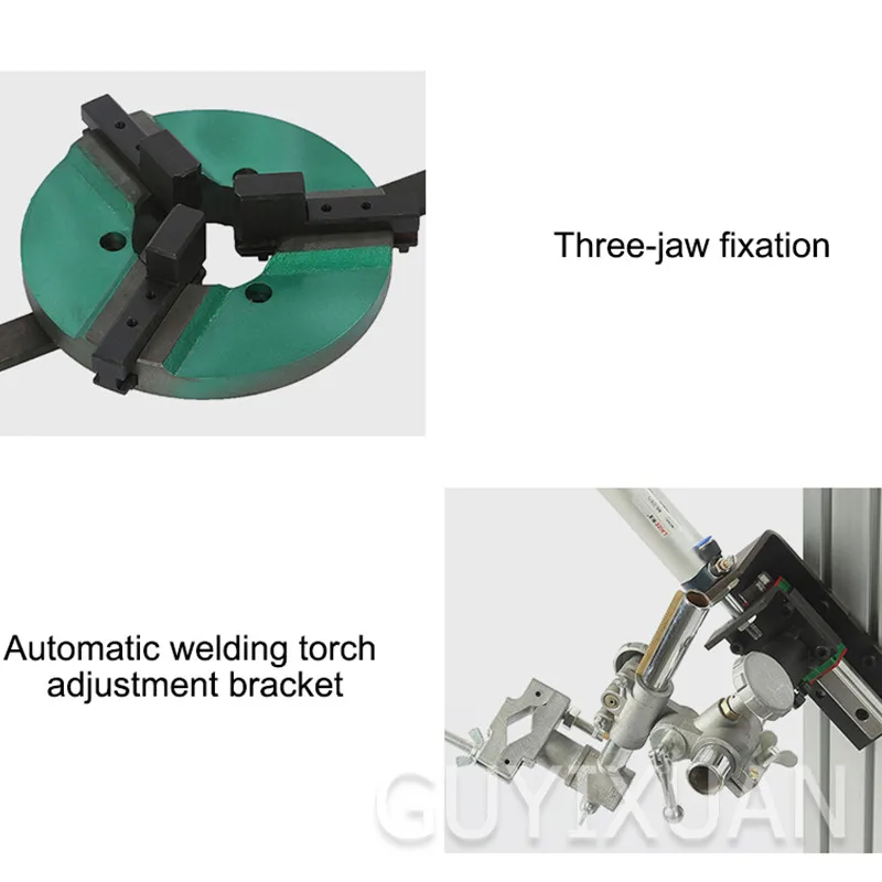 US $741.76 Automatic Welding Positioner Chuck Automatic Rotary Table ThreeJaw Fixation Ring Seam Welding Turntable Welding Machine