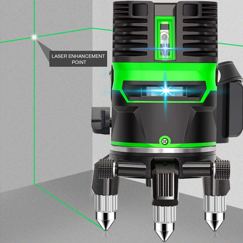 Лазерный нивелир 2/3/5 линии 3D самовыравнивания 360 горизонтальный и вертикальный крест супер мощный зеленый лазерный луч линии