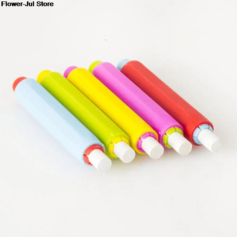 1pc/2PCS Dustless Chalk Holders Holder Pen Porta Tiza Chalk Clip Non Dust Clean Teaching On Chalkboard School Supplies