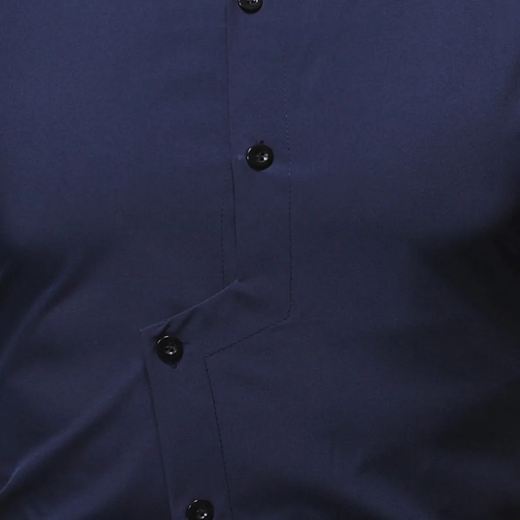 Camisa Masculina темно-синяя мужская новая стильная простая Модная рубашка с длинными рукавами модная удобная блузка 19Aug13 P30