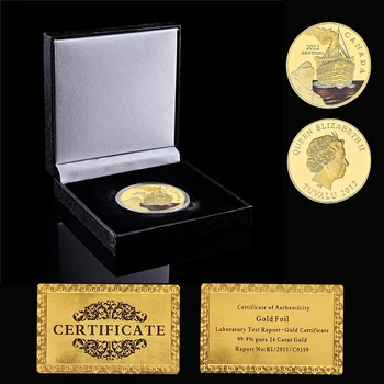 

Rms Titanic 2012 Canada 100 Year Anniversary Memory Of Rms Victims Commemorative Tragedy Of Titanic Gold Plated Coin Collection