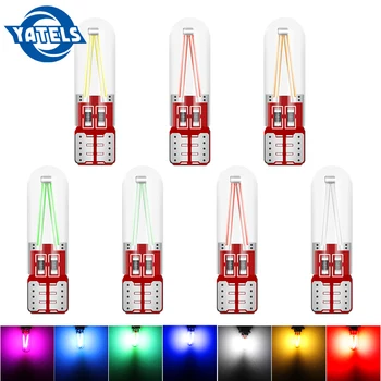 

10 PCS T10 LED W5W LED bulb COB bulb 194 168 501 car car side trim reading t10 bulb width lamp license plate car 12V glass