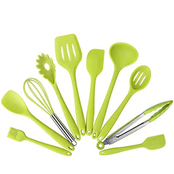 

Kitchen Silicone Non-Stick Cooking Spoon Spatula Ladle Egg Beaters Utensils Dinnerware Set Cooking Tools
