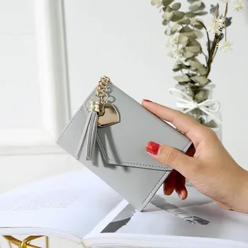 

Spring / Summer 2020 new short-hand heart-shaped pendant simple fashion multi-function lychee pattern women wallet