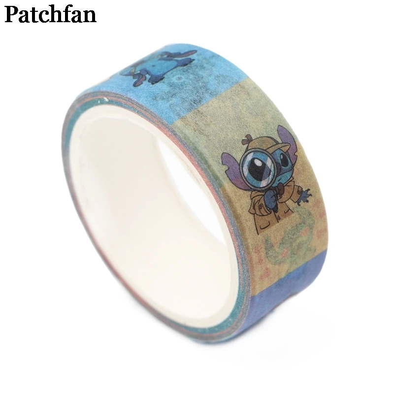 20 шт./лот Patchfan из мультфильма «Лило Стич» мем 90s Мультфильм "сделай сам" Скрапбукинг Washi Бумага малярный скотч набивным рисунком самоклеющийся пластырь A2338