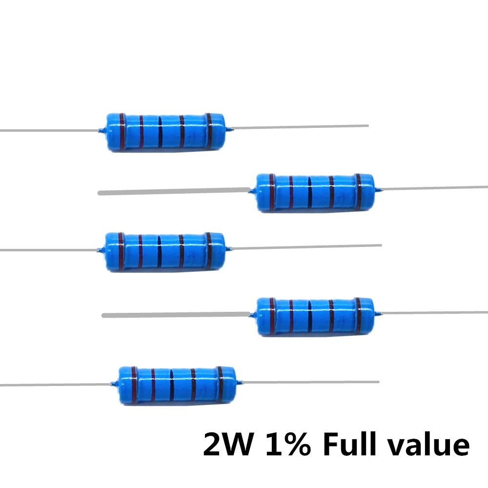 

20pcs 2W 1% Metal film resistor 27R 30R 33R 36R 39R 47R 51R 56R 68R 75R 82R 91R 100R 120R 150R 180R 200R 220R 240R 270R