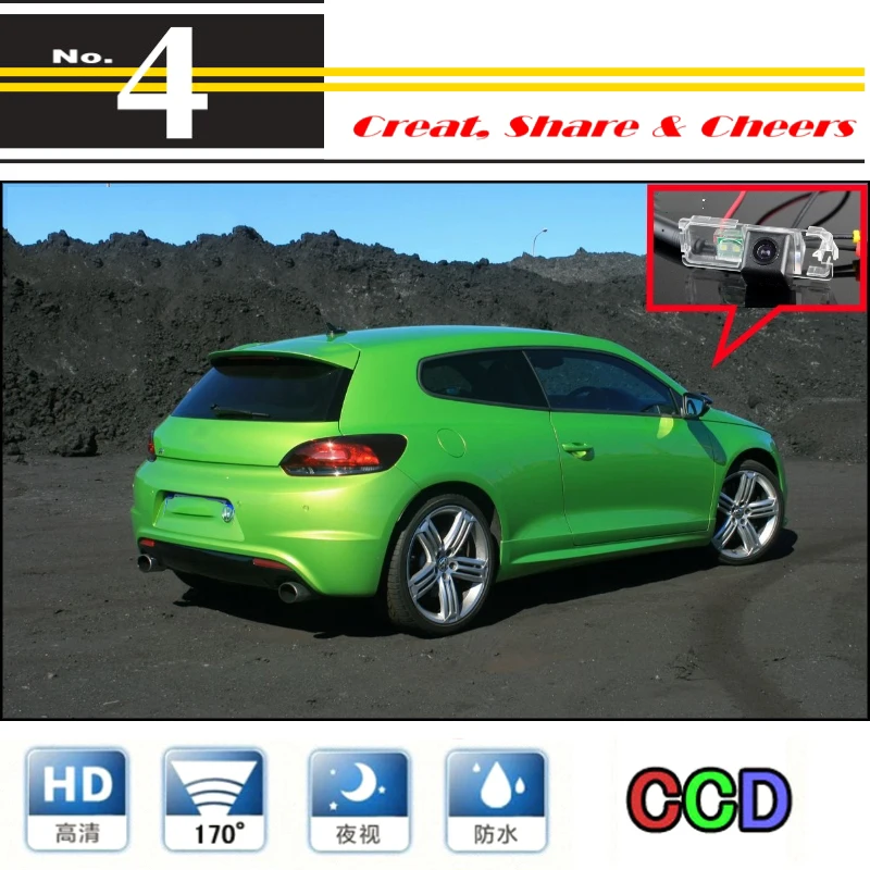 For Volkswagen VW Scirocco High Quality Rear View Back Up Waterproof Camera Car Camera For PAL  NTSC  CCD + RCA Connector (4)