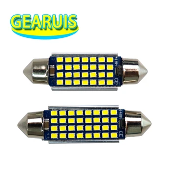 

100pcs AC DC 12V Festoon canbus Light 44mm 32 SMD 2016 3W led 41mm 28 smd Dome light Reading lights white
