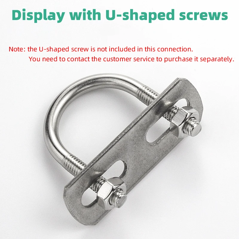 304 Stainless Steel Thickened Flat Gasket Square Washer Baffle Plate Accessories U-shaped Screws And Bolts