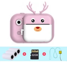 Children's Pictures Camera Instant Printing Digital Video Camera with Thermal Paper for Kid Birthday Christmas Gift Child Camera