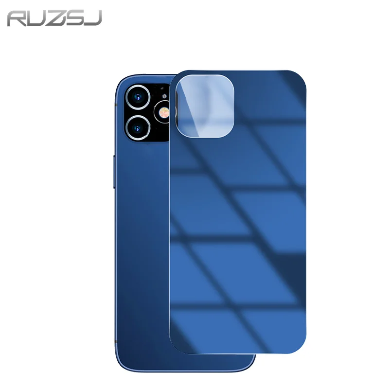 8D Back Screen Protector Rear Glass Film For iphone 12 Mini 12 Pro Max Full Cover Colored Tempered Glass For iphone 12 Protector afbeelding