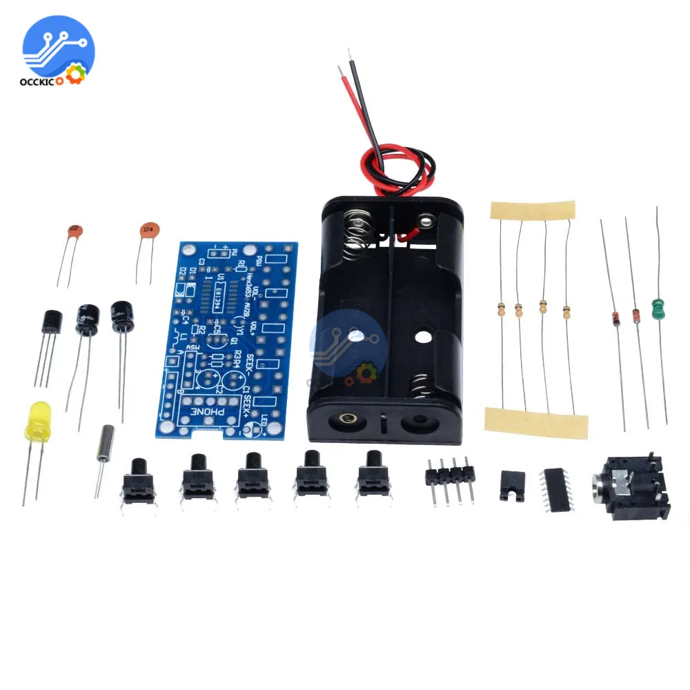 Комплект беспроводного мини FM радиоприемника 76 108 МГц 1 8 в пост. Тока|kit audio|kit kitskit
