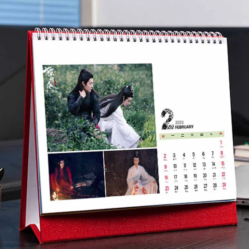 Чэнь Цин Лин Настольный календарь Вэй уксиан Lan Wangji персонаж календари ежедневный планировщик расписаний,01-,12
